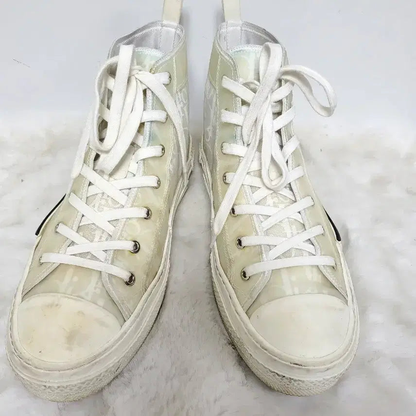 [BUNJANG] Dior Clear High-Top Sneakers Size 275 / 디올  하이탑 스니커즈 클리어 정품 275사이즈