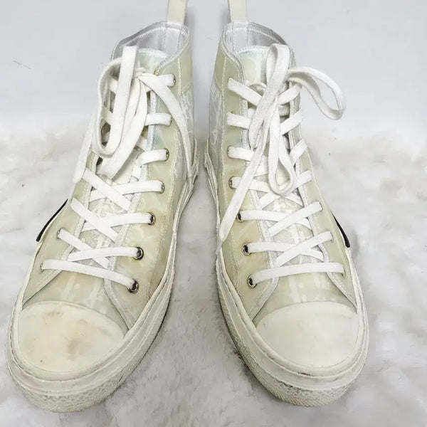 [BUNJANG] Dior Clear High-Top Sneakers Size 275 / 디올  하이탑 스니커즈 클리어 정품 275사이즈