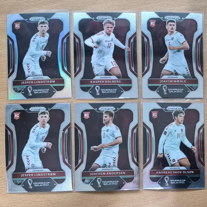 [BUNJANG] 2022 Panini Prizm World Cup Denmark Rookie Cards Bundle / 2022 파니니 프리즘 월드컵 덴마크 카드 6장랏 판매합니다.