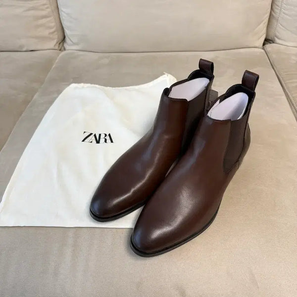 [BUNJANG] ZARA Chelsea Boots Brown (Size 290-295) / (46) 290~295 자라 새상품 첼시부츠 브라운