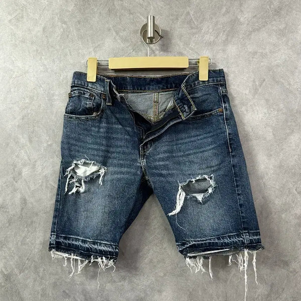[BUNJANG] Lijeans Cut-off Denim Shorts / 리자이스 청바지 반바지 찢청 컷팅 512/30