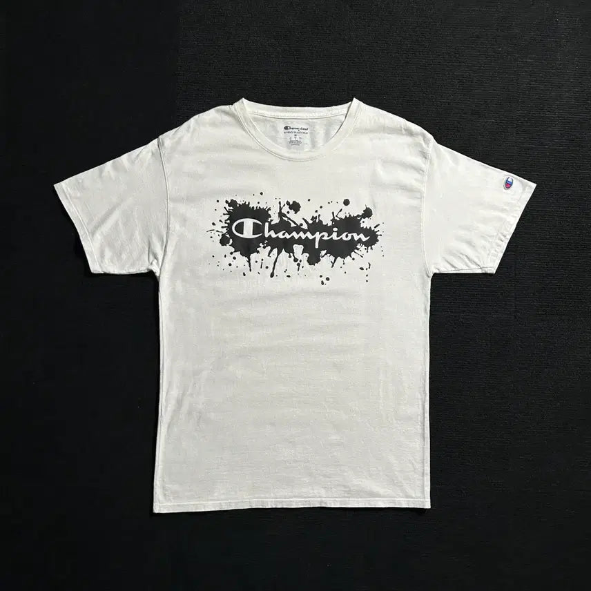 [BUNJANG] Champion Painting Logo Graphic T-Shirt / 챔피온 페인팅 로고 그래픽 반팔티셔츠