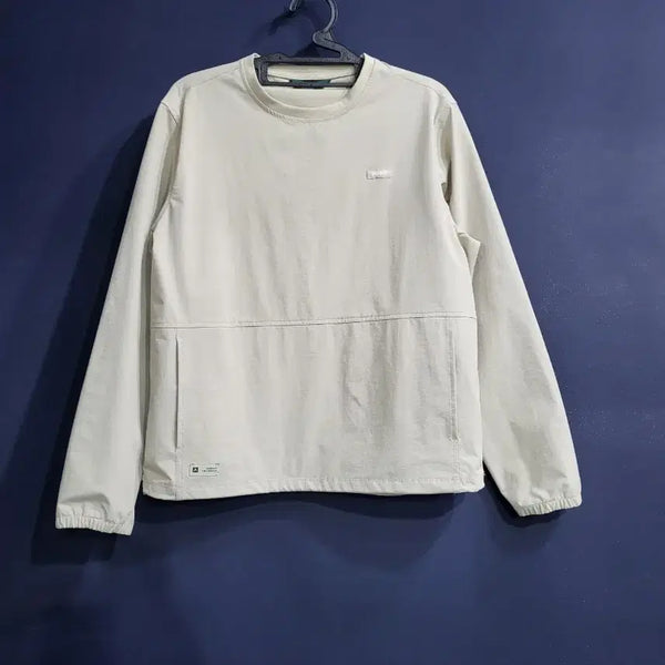 [BUNJANG] Nepa Woven Sweatshirt (Unisex) Light Beige / 네파 우븐 맨투맨(공용) 바스락
