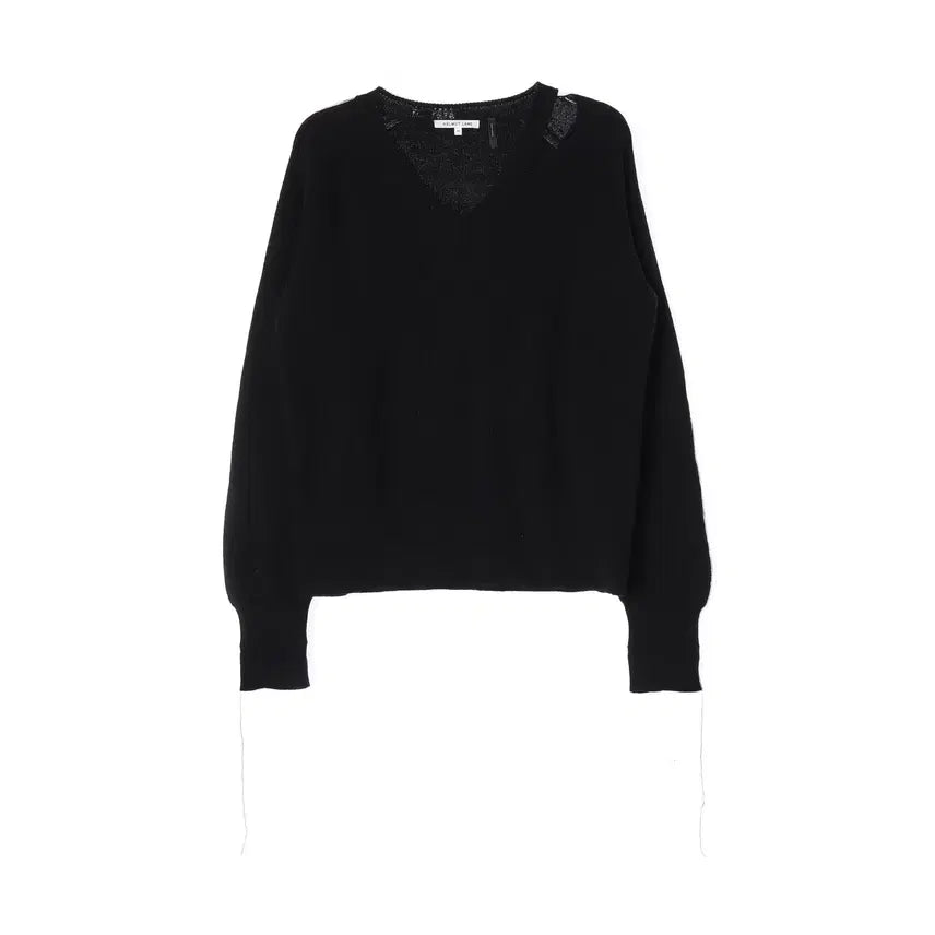 [BUNJANG] Helmut Lang Ribbed Cotton Wool Cashmere V-Neck Knit Sweater / 헬무트랭 리브드 코튼 울 캐시미어 브이넥 니트 스웨터