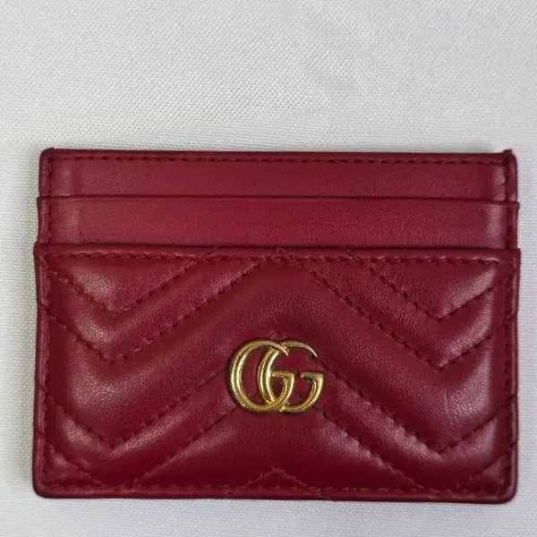 [BUNJANG] Gucci Marmont Card Wallet Red Leather / 구찌 마몽 카드지갑 레드