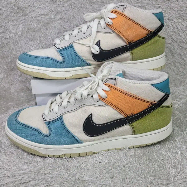 [BUNJANG] Nike Dunk Mid Mineral Teal And Moss Sneakers / 300 나이키 덩크 미드 미네랄 틸 앤 모스 스니커즈