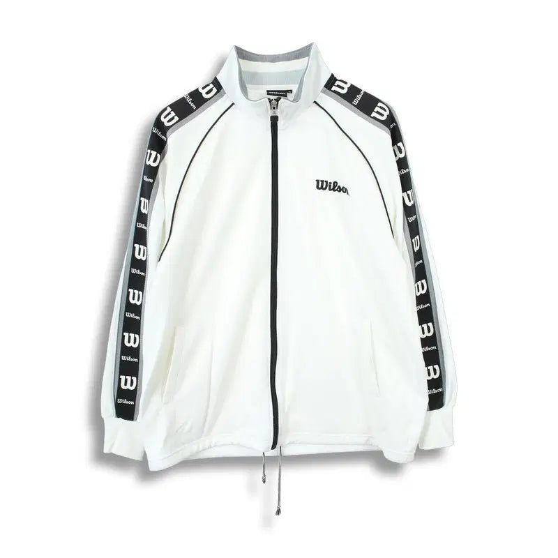[BUNJANG] Wilson Men's L Poly Tape Zip-Up Jersey / 윌슨 (MEN - L) 폴리 테이프 로고 집업 저지