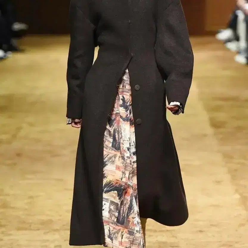 [BUNJANG] LOW CLASSIC Brown Wool Long Coat / 로우클래식 브라운 롱 울 코트