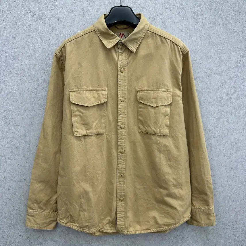 [BUNJANG] Men's 3XL Heavy Cotton Double Pocket Shirt / 3XL 남자 더블 포켓 헤비 코튼 셔츠