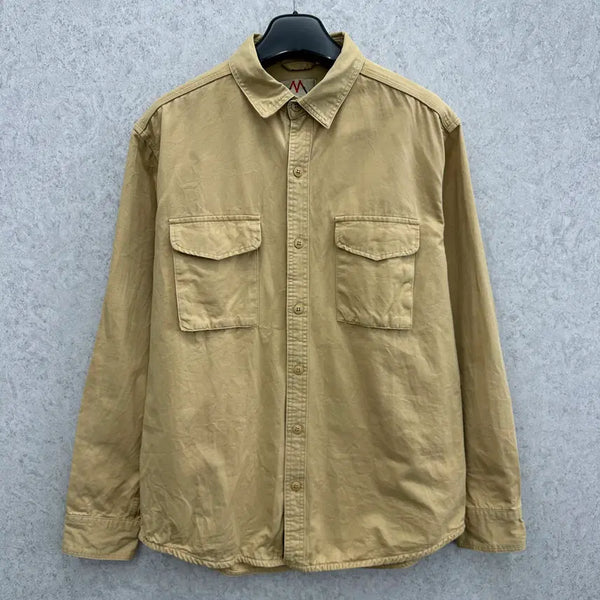 [BUNJANG] Men's 3XL Heavy Cotton Double Pocket Shirt / 3XL 남자 더블 포켓 헤비 코튼 셔츠