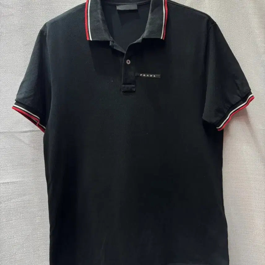 [BUNJANG] Prada 20SS Logo Patch Short Sleeve Polo Shirt XL / 20ss 프라다 로고패치 반팔카라 XL(L)