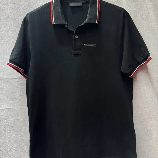 [BUNJANG] Prada 20SS Logo Patch Short Sleeve Polo Shirt XL / 20ss 프라다 로고패치 반팔카라 XL(L)