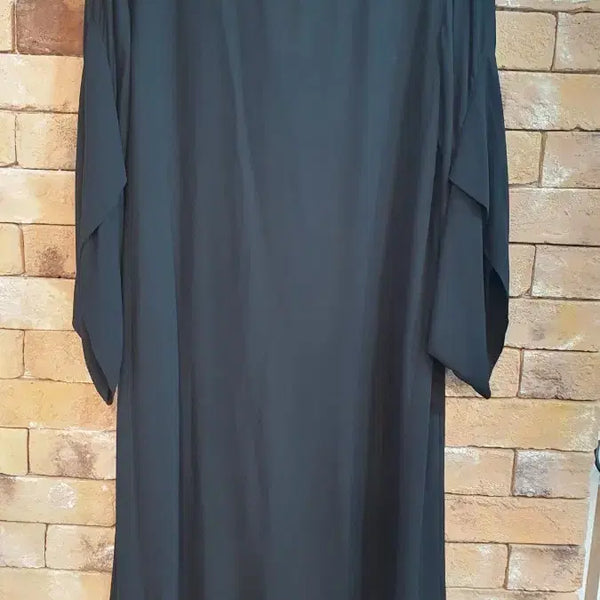 [BUNJANG] EILEEN FISHER Black Silk Ballet Neck Dress / 새상품)EILEEN FISHER 실크 블랙 발렛넥 원피스