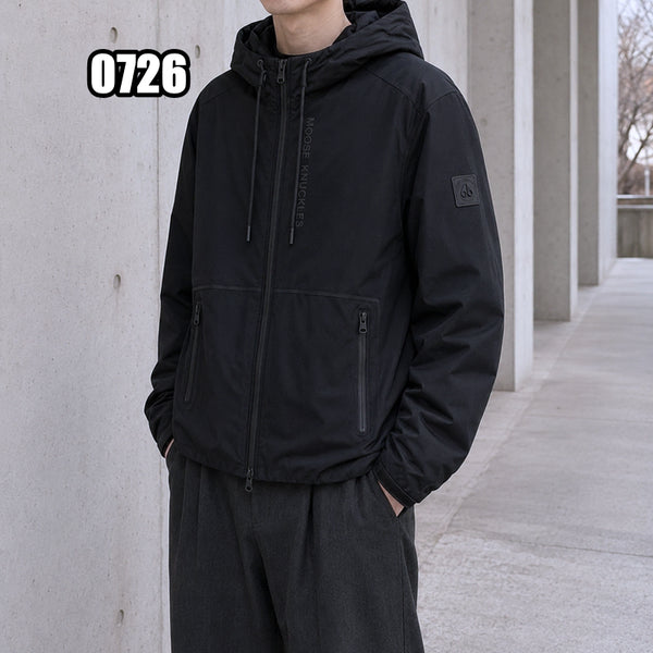 [BUNJANG] 2XL Moose Knuckles Gretton Windbreaker Hoodie Jacket Black / 2XL 무스너클 그레이턴 바람막이 후드 자켓 블랙