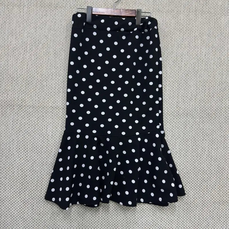 [BUNJANG] Vintage Polka Dot Mermaid Skirt 25-inch / 빈티지 도트 땡땡이 머메이드 스커트 25인치 H02313