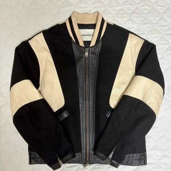 [BUNJANG] Andersson Bell Leather Padded Motorcycle Jacket Black / 앤더슨벨 레더 모터사이클 패디드 자켓 블랙