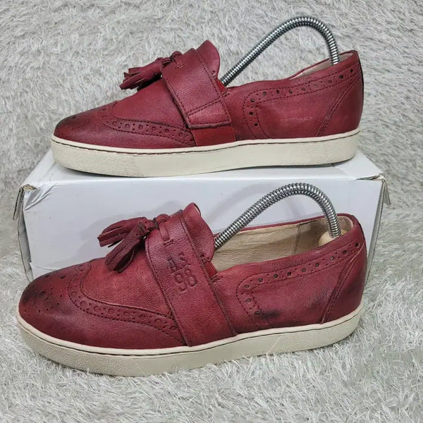 [BUNJANG] A.S.98 Burgundy Wingtip Slip-On Shoes / 35.5/225 A.S.98 버건디 윙팁 슬립온