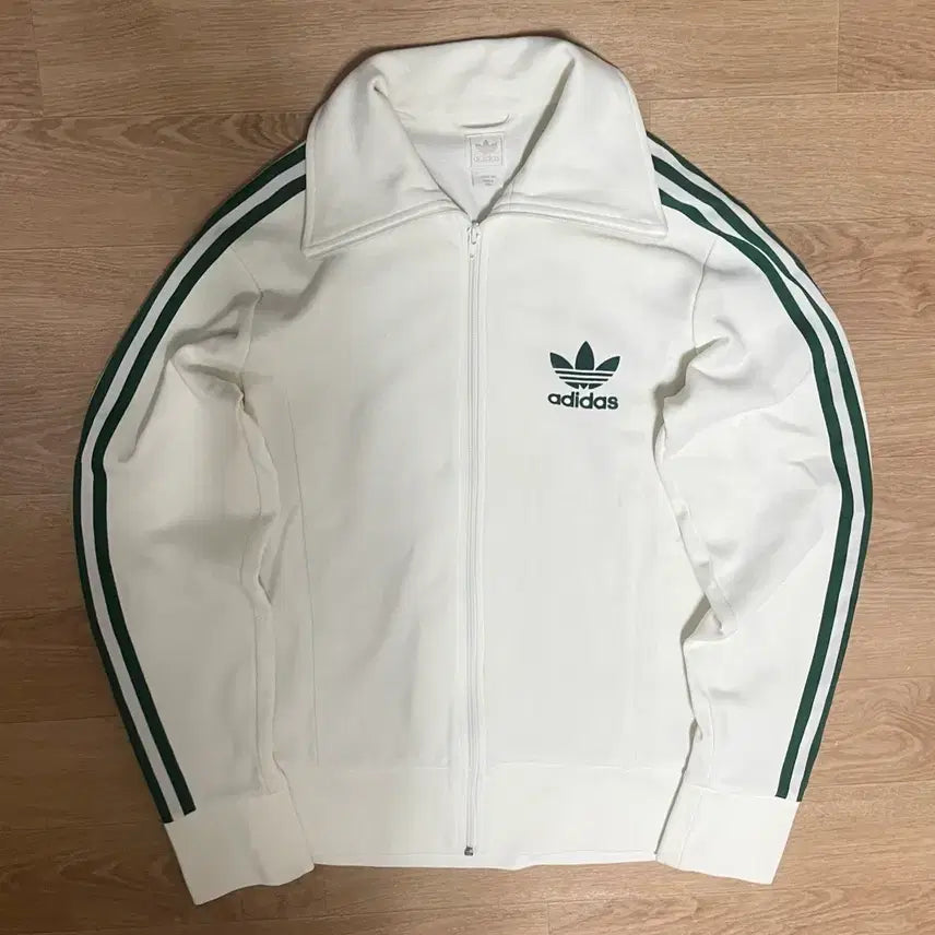 [BUNJANG] Adidas Europa White Green Track Top Zip Jacket / 아디다스 유로파 화이트 그린 초록 져지 흰초 트랙탑 집업 자켓