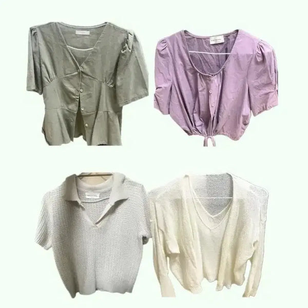 [BUNJANG] Women's Summer Knit/Blouse Top Bundle / 여름 여성 상의 옷장정리 니트/블라우스