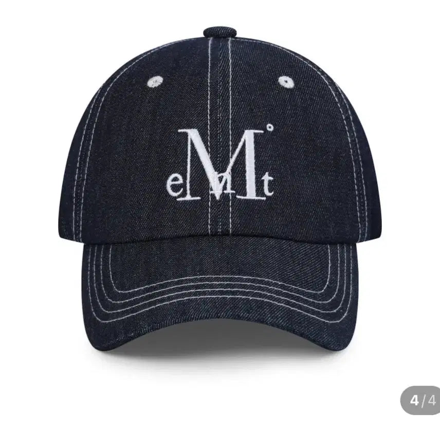[BUNJANG] Mousent Denim Ball Cap with White Stitching / 무센트 모자