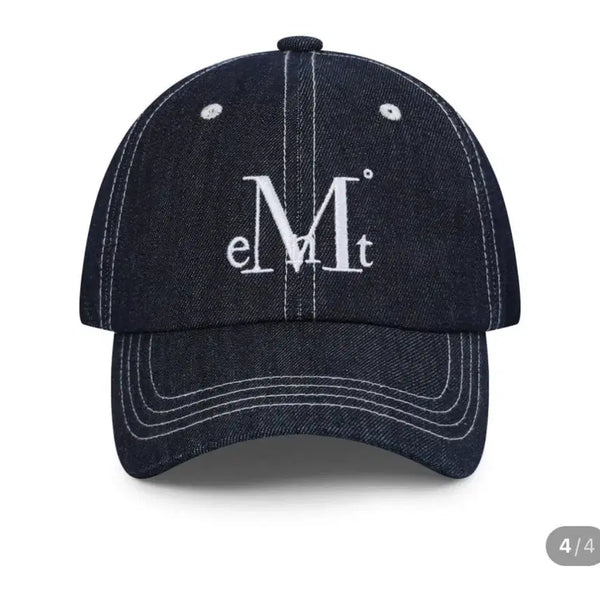 [BUNJANG] Mousent Denim Ball Cap with White Stitching / 무센트 모자