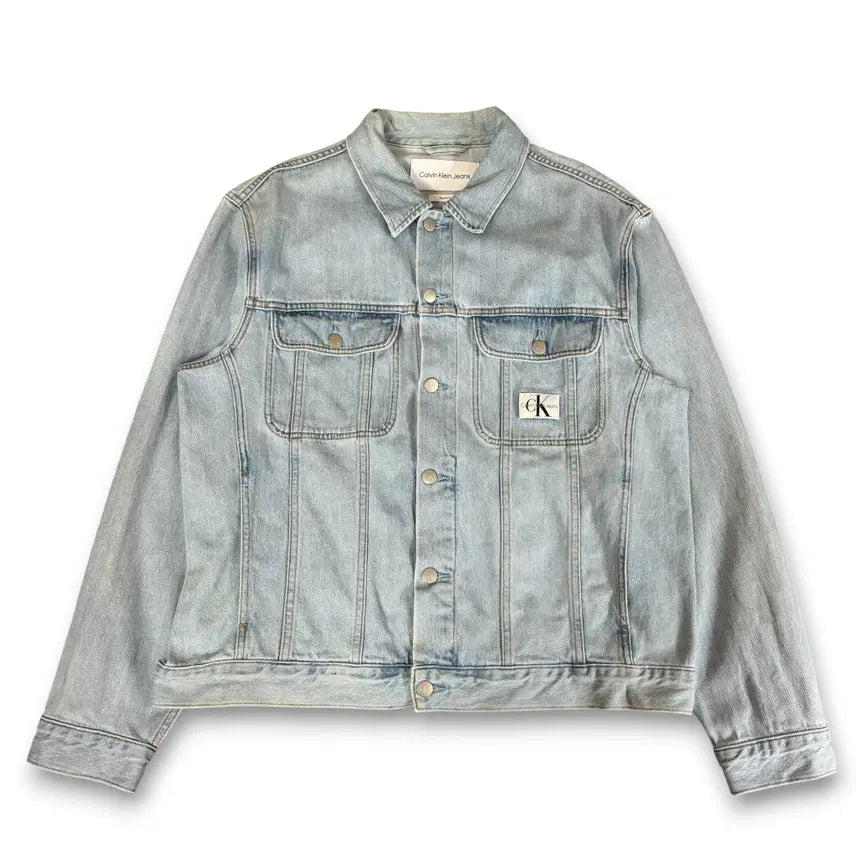 [BUNJANG] Calvin Klein Jeans Regular Fit Light Wash Denim Jacket XL / 캘빈클라인진스 레귤러핏 연청 데님 자켓 XL