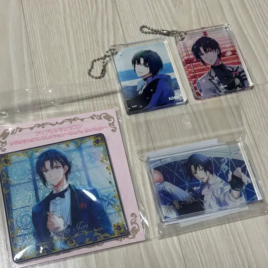 [BUNJANG] IDOLiSH7 Izumi Iori Bundle Set Acrylic Block Glitter Corotta Merimari Animate Cafe Collaboration / 일괄) 아이나나 이즈미 이오리 아크릴 블럭 글리터 코롯타 마리메리 애니메이트 카페 콜라보