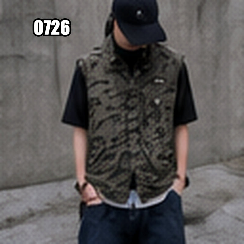 [BUNJANG] Airwalk Vintage Tiger Camouflage Vest / L 에어워크 빈티지 타이거 카모플라주 베스트