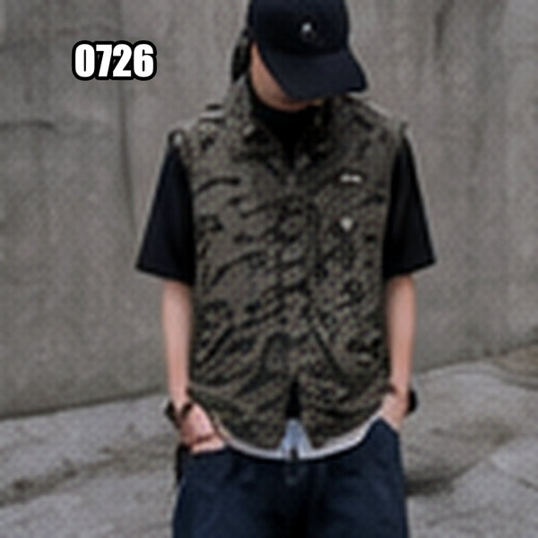 [BUNJANG] Airwalk Vintage Tiger Camouflage Vest / L 에어워크 빈티지 타이거 카모플라주 베스트