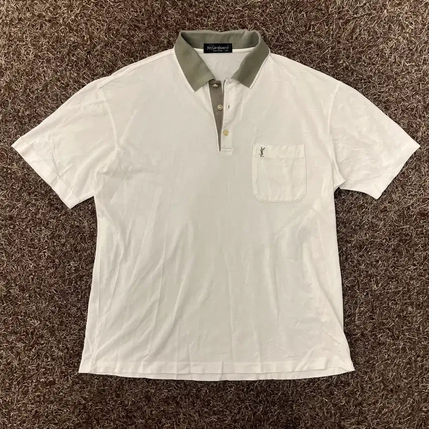 [BUNJANG] Saint Laurent Short Sleeve Polo Shirt / 100 입생로랑 포켓 카라 반팔 티셔츠
