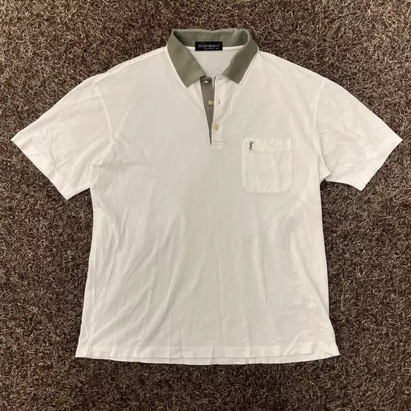 [BUNJANG] Saint Laurent Short Sleeve Polo Shirt / 100 입생로랑 포켓 카라 반팔 티셔츠