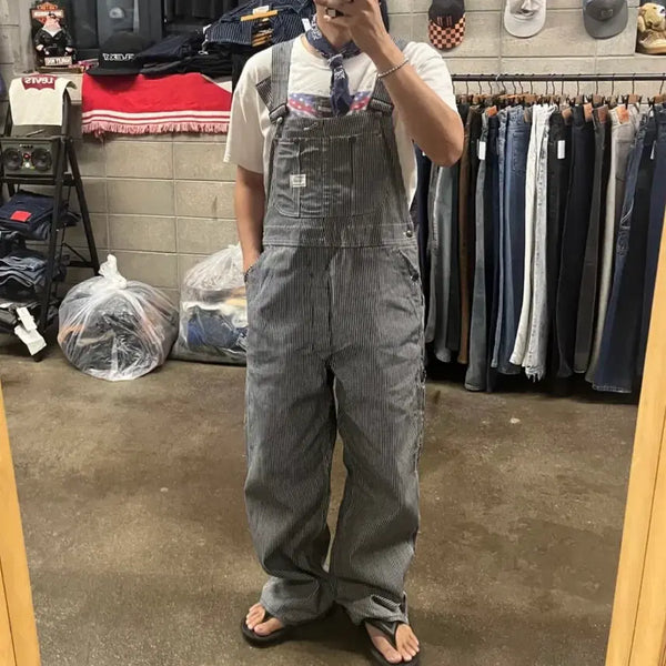 [BUNJANG] 70s J.C. Penney Big Mac Hickory Overalls (~35 inch waist) / 70s 제이씨페니 빅맥 히코리 오버롤 (~35)