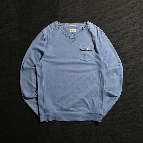 [BUNJANG] Tommy Hilfiger Denim Garment Dyed Long Sleeve T-Shirt / 타미힐피거 데님 가먼트 다이드 롱슬리브