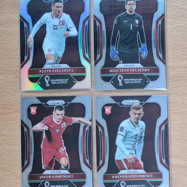 [BUNJANG] Panini Prizm World Cup Poland National Team Trading Cards (Set of 4) / 2022 파니니 프리즘 월드컵 폴란드 국가대표 카드 4장랏 판매합니다.