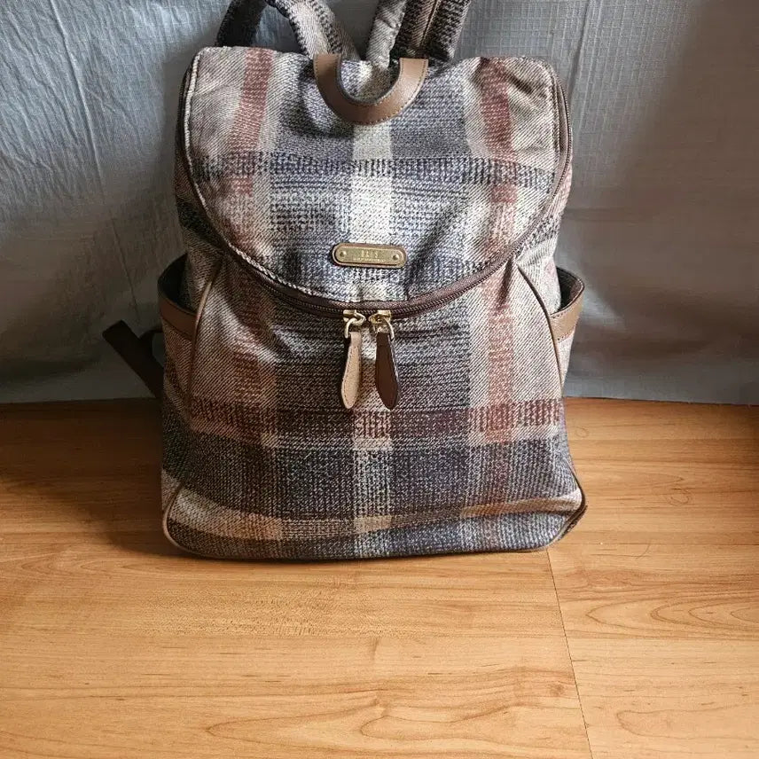 [BUNJANG] Daks Baily Check Backpack Bag / 미사용) 닥스 베일리체크 백팩 가방