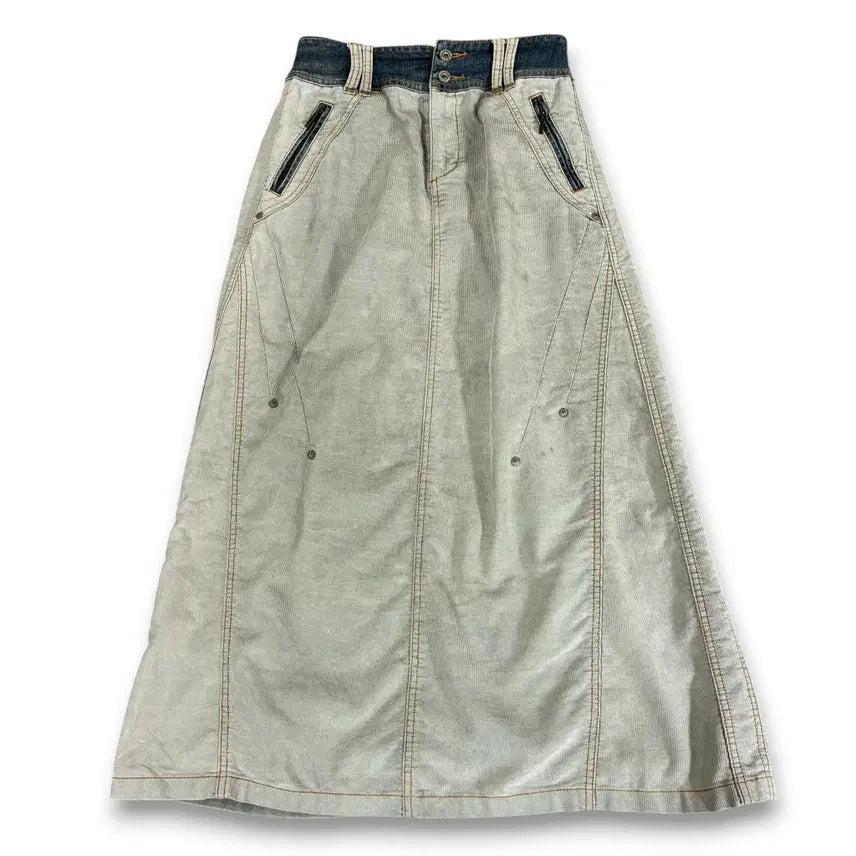 [BUNJANG] 00s Vintage Layered Denim Long Skirt / (26~27) JPN 싸세싸 00s 빈티지 레이어드 데님 롱스커트