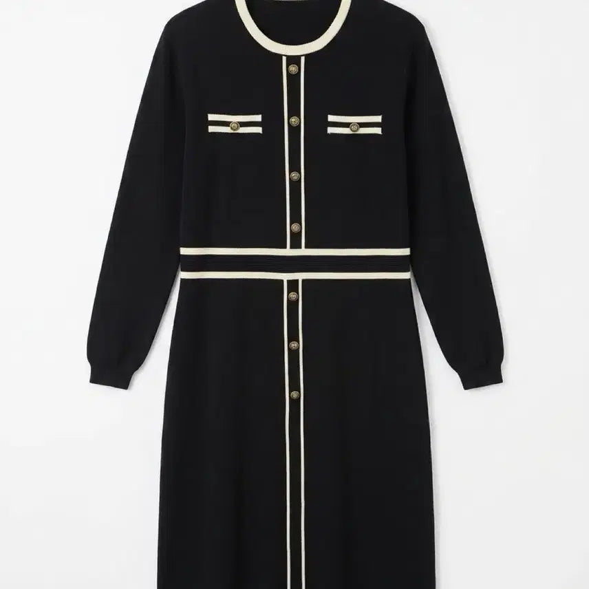 [BUNJANG] Black Tweed Knit Dress / 여성F/ 블랙 트위드 니트 원피스 vtgk