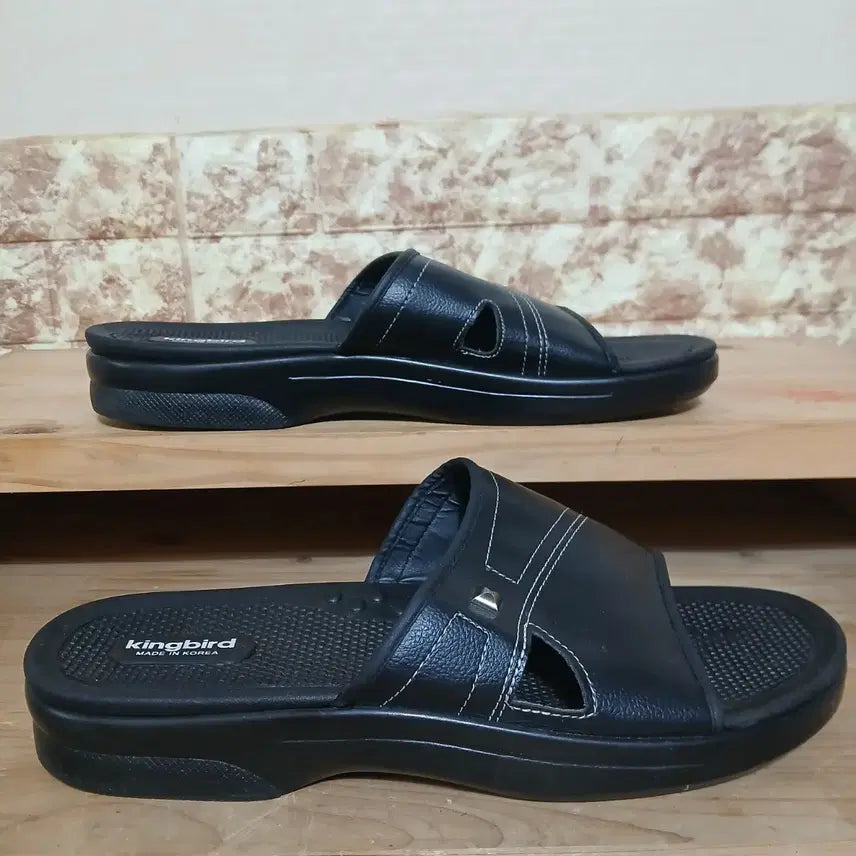[BUNJANG] Kingbird Platform Slippers Black Size 300 / (219) 킹버드 통굽 슬리퍼 블랙 300