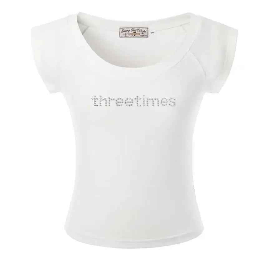 [BUNJANG] Three Times Bijou Logo Short Sleeve T-Shirt / 쓰리타임즈 비쥬 bijou 로고티 반팔티