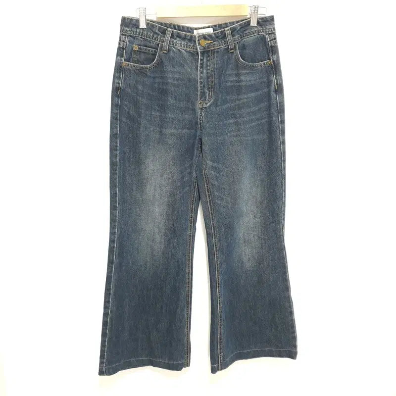 [BUNJANG] Women's Wide Bootcut Denim Pants / 여성 와이드 부츠컷 데님 팬츠 M_M2706