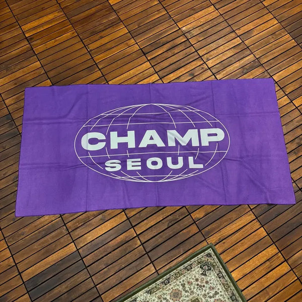 [BUNJANG] Champ Seoul Purple Beach Towel / 챔프 서울 퍼플 비치타올