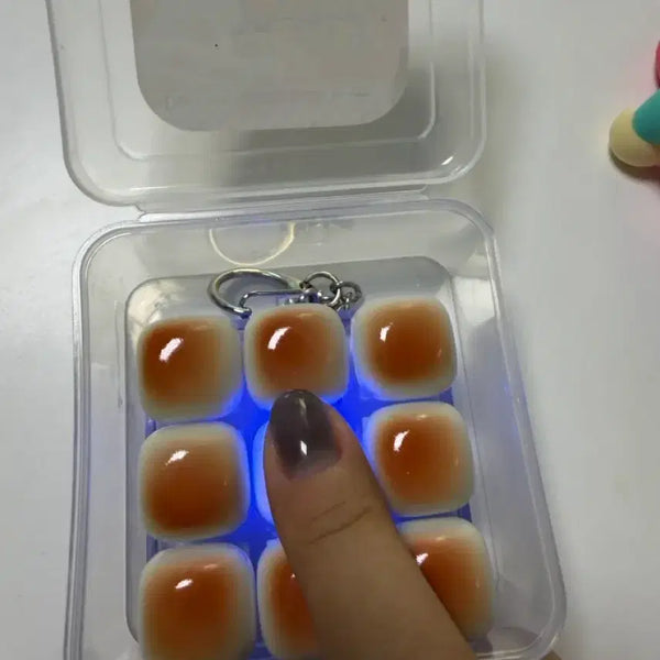 [BUNJANG] LED 9-Bulb Clicker Keychain / LED 9구 클리커 키링