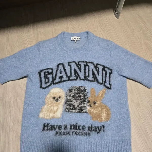 [BUNJANG] GANNI Knit Blue / 가니 니트 블루