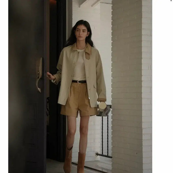 [BUNJANG] TILLIDIE Coloring Collar Point Utility Jacket - Light Beige / 틸아이다이 유틸리티 자켓 Coloring collar point utility jacket_Light beige