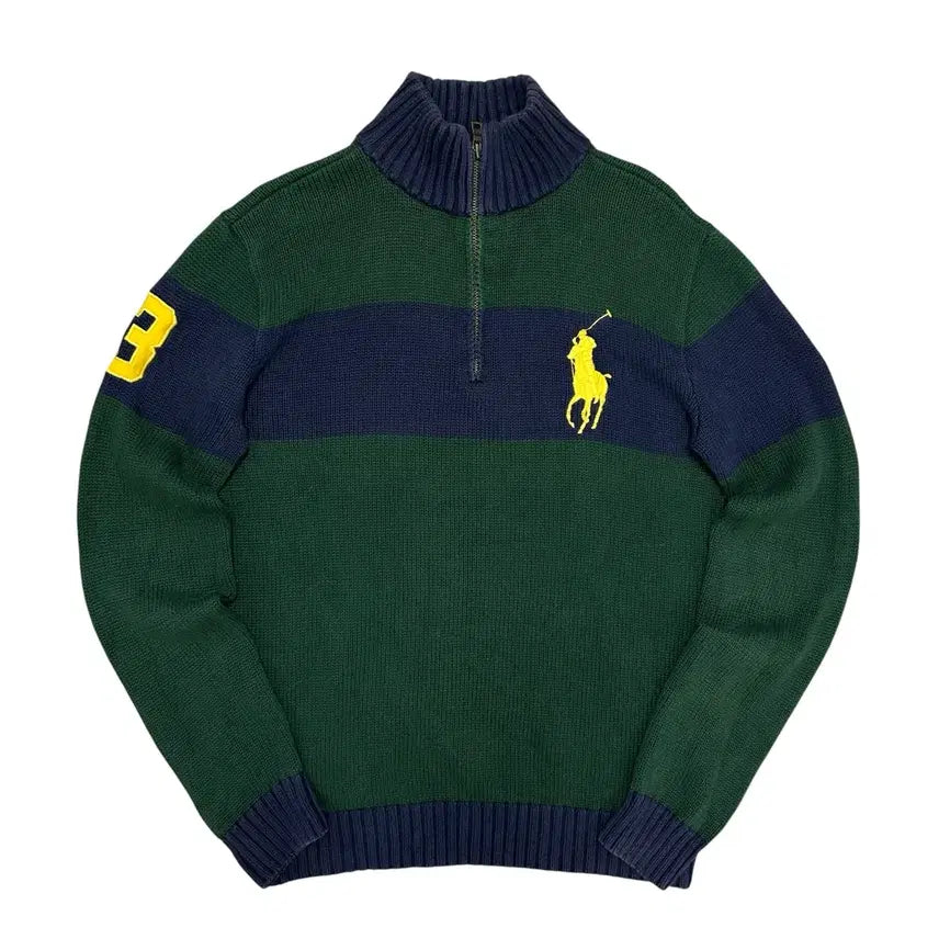 [BUNJANG] Polo Ralph Lauren Big Pony Half-Zip Knit XL / 폴로 빅포니 하프집업 니트(XL(18-20))