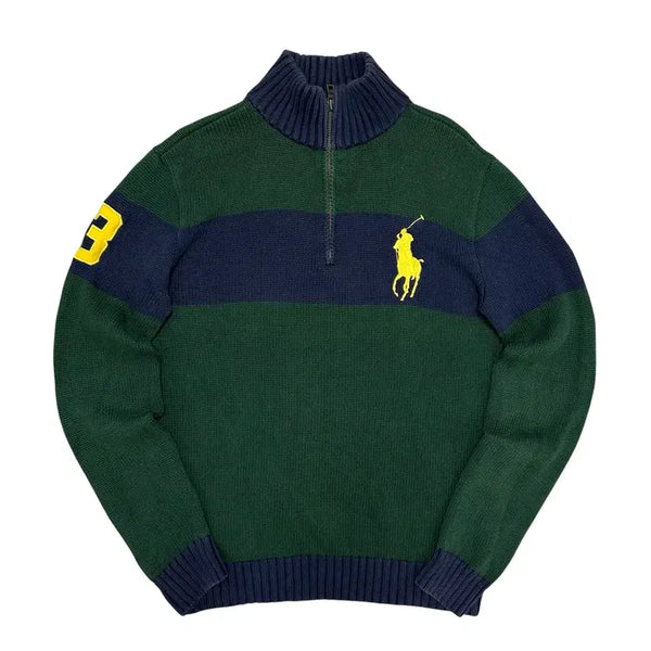 [BUNJANG] Polo Ralph Lauren Big Pony Half-Zip Knit XL / 폴로 빅포니 하프집업 니트(XL(18-20))