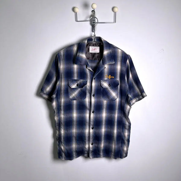[BUNJANG] Vintage Ombre Check Short Sleeve Work Shirt XL / VTG 빈티지 옴브레 체크 반팔 워크 셔츠 XL