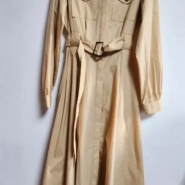 [BUNJANG] Egoist A-Line Long Dress Beige Size 55 / 에고이스트  롱원피스(새상품)
