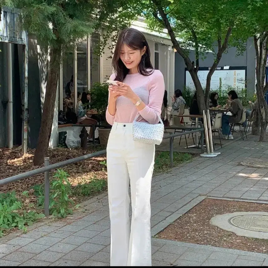 [BUNJANG] Hawa Essential Bootcut Pants (Ivory) / 하와 에센셜 부츠컷 팬츠 (아이보리)