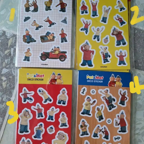 [BUNJANG] Pat & Mat Deco Sticker Set (2 Stickers) / 패트와매트 더현대팝업 데코스티커 2개 한쌍